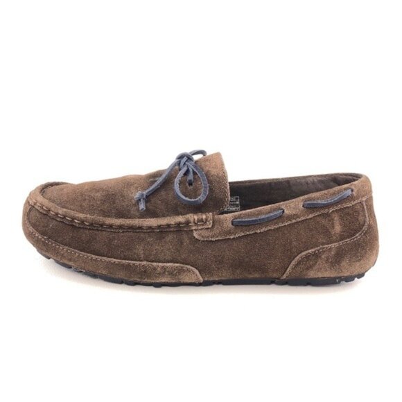 UGG Chester Brown Suede Winter Moccasin Slippers 11 - Picture 1 of 14
